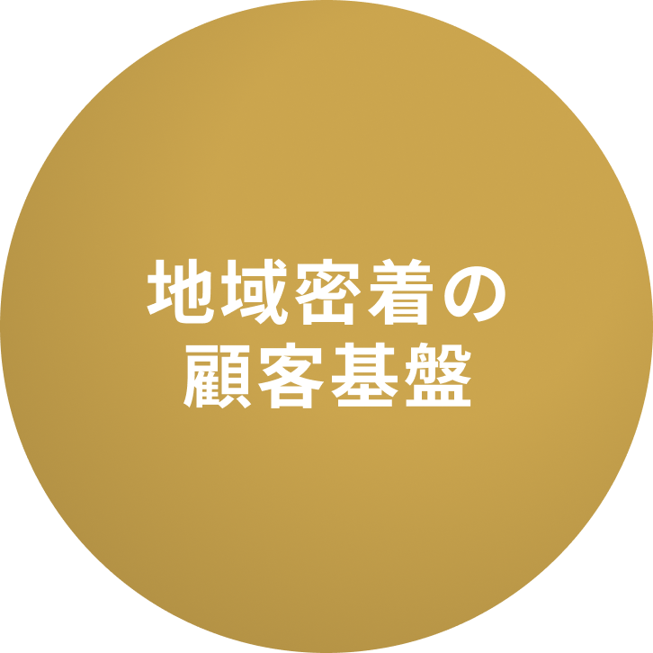 地域密着の顧客基盤