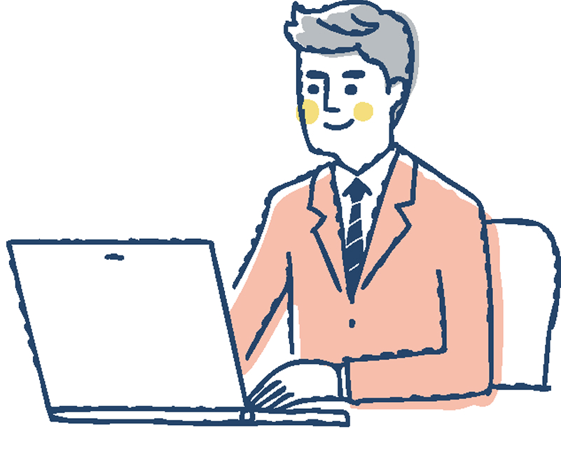 実践型で学ぶ様子のイラスト